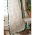 thumbnail image 5 of Crochet Lace Window Curtain Panel with Tassels Semi Sheer Hollow Curtains for Bedroom Living Room, 1 Pane Rod Pocketl, 5 of 6