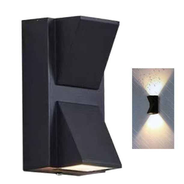 Aplique de pared Jadeshay para exteriores plástico luz arriba y abajo