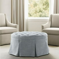 CoSoTower Skirted Tufted 32" Round Ottoman