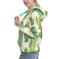 thumbnail image 2 of Lsque Cactus And Succulent Pattern Casual Women's Hoodie,Hooded Sweatshirt with Kangaroo Pocket,Pullover Hoodie with Eye-catching Drawstrings-Medium, 2 of 7