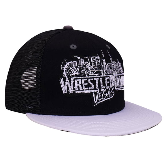 Men's Black/White WrestleMania 42 Logo Snapback Hat