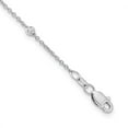 thumbnail image 2 of Primal Gold 14 Karat White Gold Diamond Station Cable Necklace, 2 of 5