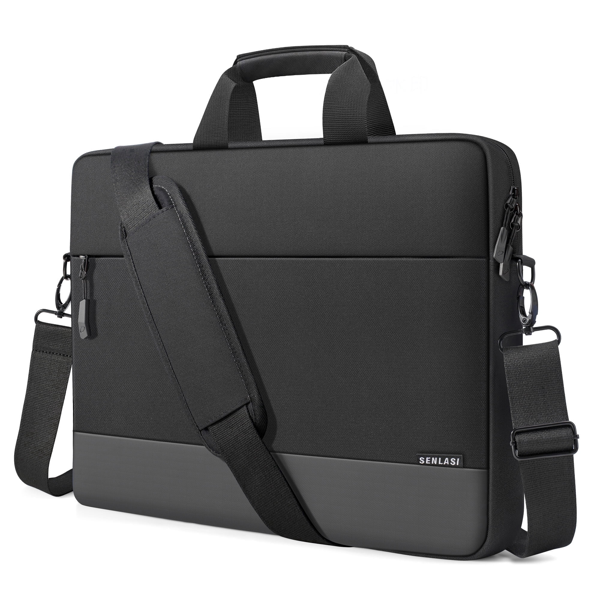 SENLASI 15.6 16 Inch Laptop Bag Shoulder Bag for 15 15.6 16 Inch Lenovo Acer ASUS Dell HP Shoulder Bag Notebook Laptop Waterproof Briefcase Bag MacBook Pro 16 M4 M3 M2 M1, Black