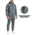 thumbnail image 5 of Men's Slim Fit Tech Fleece Full Zip Tracksuits 2 Piece Sets| Hoodie Sweatsuits, 5 of 6