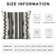 thumbnail image 5 of GOSMITH  Boho Gray Stripe Throw Pillow Covers Striped Pillow Covers Decorative Chenille Pillowcases Square Cushion Covers for Wedding Sofa Couch Bed Living Room Farmhouse Decor, 5 of 5