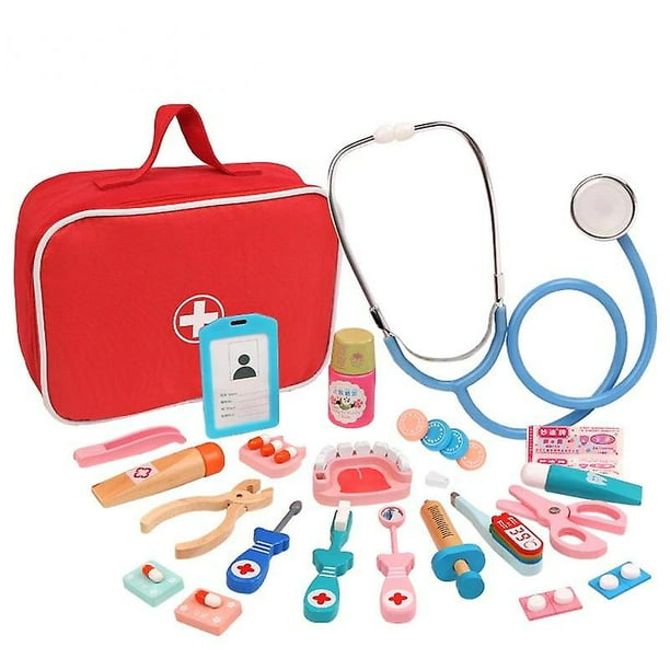 Juego de simulación de madera Doctor Juego de juguetes educativos Juego de rol de inyección real Rompecabezas Cultivati de interés