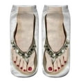 thumbnail image 3 of Bibifish Womens Socks Novelty Flip Flop Sandal Printed Socks Soft Low Cut Ankle Silly Socks Summer Funky Ladies Short Socks, 3 of 3