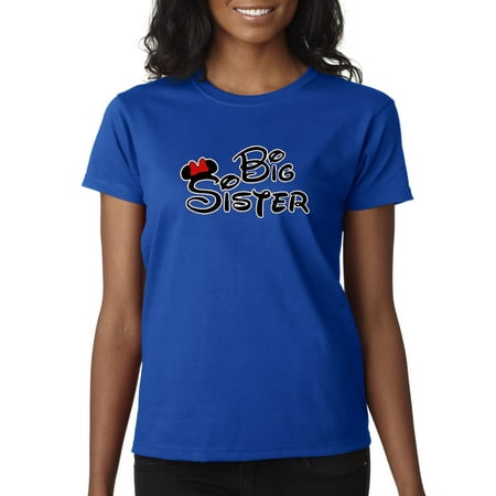 - New Way 554 - Women's T-Shirt Mickey Mouse Big Sister