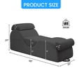 thumbnail image 2 of ijuicy Chaise Lounge Chair for Yoga, Chaise Lounge with Headrest, Oversized Yoga Chair Indoor - Light Gray, 2 of 9