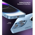 thumbnail image 4 of for iPhone 14 Pro Max Case, Compatible with Magsafe, Built-in Camera Lens Protector, Logo View, Magnetic Shockproof Slim Thin Phone Cover, Sierra Blue, 4 of 13