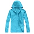 thumbnail image 2 of WREESH Men's Zip-Up Hooded Sun Jacket Lightweight Breathable Sun Protection Hoodie Jacket for Hiking Outdoor Sky Blue, 2 of 6