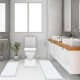 thumbnail image 6 of Ileading Bathroom Rugs Set of 4 Soft Bath Mats with Toilet Lid Cover Washable Microfiber Bathroom Mats, White, 6 of 13