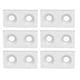 thumbnail image 4 of 10 piezas de tapa de extremo de aleación de aluminio con orificios dobles para máquinas CNC de marco de perfiles Plata, 4 of 10