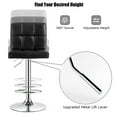 thumbnail image 3 of Costway Adjustable Armless Bar Stool Swivel Kitchen Counter Bar Chair PU Leather Black, 3 of 9