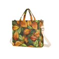 thumbnail image 7 of FORMRS Womens Corduroy Tote Bag Crossbody Shoulder Handbag with Pocket, Green Retro Leaves, 7 of 7