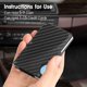 thumbnail image 4 of Carbon Fiber Minimalist Wallet for Men - Blocking Credit Card Holder Metal Wallet- Money Clip Slim Front Pocket, 4 of 5