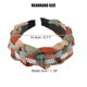 thumbnail image 4 of Unique Bargains - Diadema con nudo de tul con perlas ostentosas para mujer, color verde y naranja, 1,18 pulgadas de ancho, 1 pieza, 4 of 7