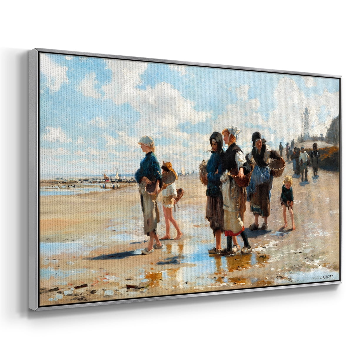 Vintage Landscape-CXII By Wexford Home Framed in Silver Wood Gallery Wrapped Canvas 17 in. x 25 in.