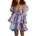 thumbnail image 1 of Txlixc Vestido de tul de princesa con busto fruncido y mini volantes para mujer Txlixc Moda, 1 of 9