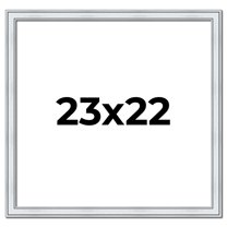 23x22 Frame Sterling Silver Solid Wood Picture Frame | 1.25 Inch Moulding Width | 0.75 Inch