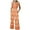 Orange, variant on RYDCOT Womens Summer Casual Boho Jumpsuits Retro Print Cap Sleeve High Waist Wide Leg Romper with Pockets One Piece Beach Vacation Outfits Flash Beige