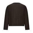 thumbnail image 5 of WMTBSRSW Women's Elagant 3/4 Sleeve Crop Cardigan Jackets Lightweight Sequin Bolero Shrugs for Dresses Trendy Wedding Cardigan Open Front Casual Dressy Tops Brown M, 5 of 8