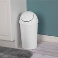 thumbnail image 5 of Sterilite 3 Gal. Round SwingTop Wastebasket White, 5 of 10