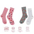 thumbnail image 6 of Cosyfeel Crew Socks for Women 4-Pack Soft Cozy Cotton Women's Cotton Eco-Friendly Cute Patterns Multicolor Women Sock (Geometric, 6-9 US), 6 of 6