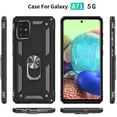 thumbnail image 5 of Samsung A71 5G Case, A71 5G Phone Case with Screen Protector, Military Grade Protective Cases with Ring for Samsung Galaxy A71 5G (Black), 5 of 11