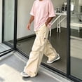 thumbnail image 2 of Men Wide Leg Cargo Jogger Pants Multi Storage Pockets Breathable Sports Workout Pants S-XXL, 2 of 8