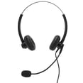 thumbnail image 1 of Wired Telephone Headset, Adjustable Headband in Line Control Noise Reduction Binaural Business Headphone Soft Ear Cushions with 330 Degree Mic for Call Center RJ Plug,Single 3.5mm, 1 of 7