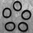 thumbnail image 2 of 5 Pcs Black Stretchy Band Hair Tie Ponytail Holders, 2 of 8