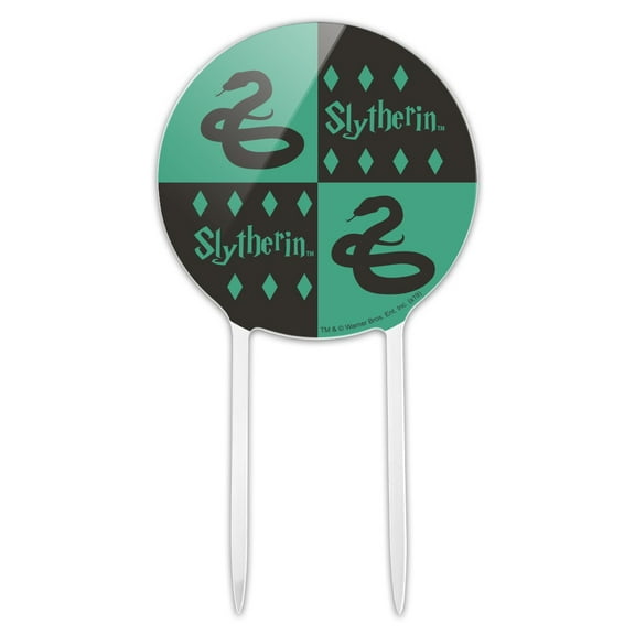 Acrylic Harry Potter Slytherin Pattern Cake Topper Party Decoration for Wedding Anniversary Birthday Graduation