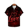 thumbnail image 5 of BiZtdJrK Lightning Sale T Shirts for Man, Funny Love Heart Print Tshirt Casual Lapel Button Down Holiday Beach Top Multicolor S, 5 of 6