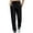 Black #007, variant on Women's Fleece Lined Joggers with Pockets High Waisted Straight Leg Sweatpants Winter Warm Lounge Jogging Pants Pink M