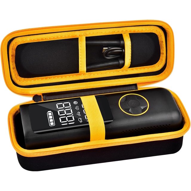 czcpp-Case Compatible with Fanttik X8 for APEX Tire Inflator Portable Air Compressor 2X Faster Inflation. Storage Holder for UABRLA/for iDOO/for Neakhmer/for UABRLA Air Pump (Box Only) - Yellow Zippe