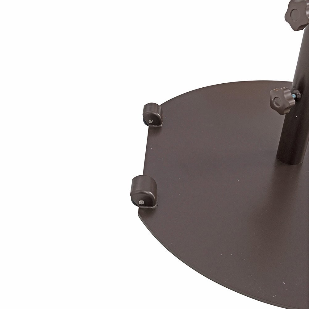 Sorara Umbrella Base Stand Weights 55 Lbs Steel Market Patio Umbrella Base 27 Inch Diameter Brown