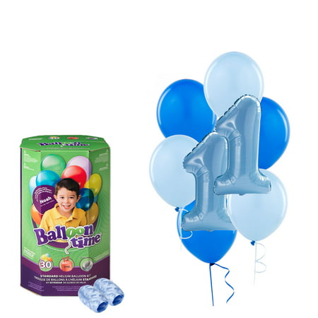 Boys 1st Birthday Balloons With Helium Tank Walmart Com