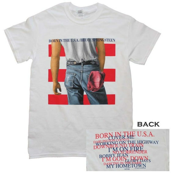 Bruce Springsteen Men's Born In The USA T-shirt X-Large White