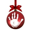 Pearhead Babyprints Handprint or Footprint Holiday DIY Ball Ornament, Red