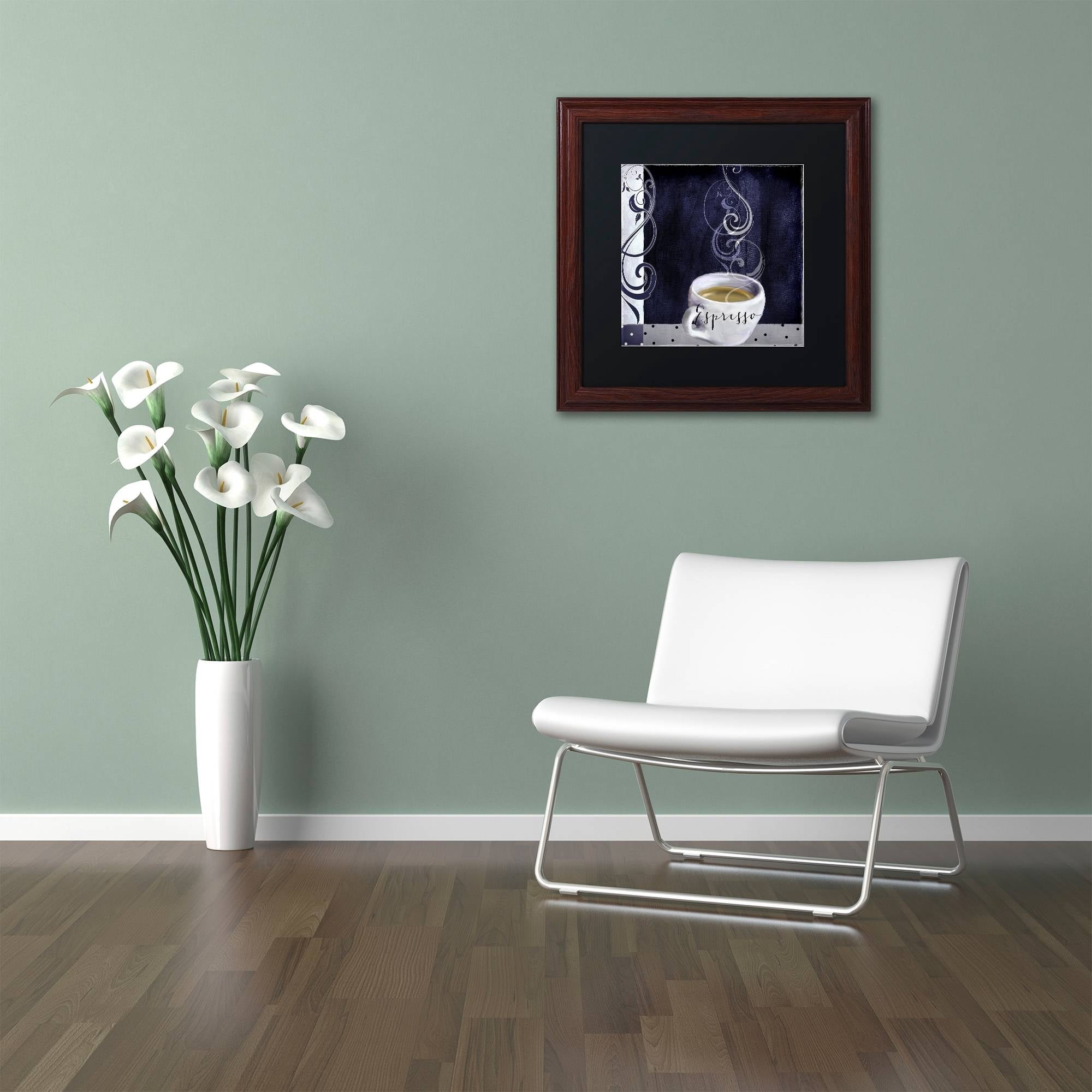 Trademark Fine Art "Cafe Blue IV" Canvas Art by Color Bakery Black Matte, Wood Frame
