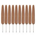 thumbnail image 2 of Ganchos de ganchillo, mango de bambú, agujas de coser, herramientas de bordado, una sola cabeza, 2,5 mm 10 Piezas Eigraketly HA006418-09, 2 of 6