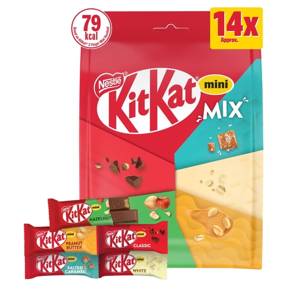KitKat 2 Finger Mini Mix Chocolate Biscuit Bars Multipack 14 Pack 197.4g, Imported from Britain