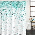 thumbnail image 3 of Turquoise Polka Dot Waterproof Fabric Shower Curtain,Abstract Modern Art Dots Watercolor Waterproof Fabric Shower Curtain for Bathroom Curtains Bathtubs Shower Curtains with 12 Hooks Long 72x78in, 3 of 8
