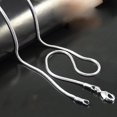 thumbnail image 1 of Collar HUOGUO, cadena con forma de serpiente chapada en plata, 20 cm de largo, 1 of 5