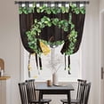 thumbnail image 3 of Spring Eucalyptus Leaves Balloon Curtains for Living Room/French Door, Farmhouse Botanical Brown Wood Tie Up Curtains 63 Inch Length Energy Saving Kitchen Curtains Shades for Windows 42"x63", 3 of 8