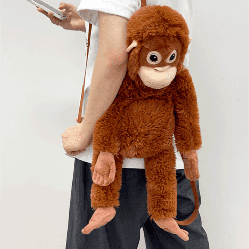 Backpack Plushs Toys,Arm Monkey Dolls Internet Famous Long Arm Backpack,Wild Onez Wildlife Animals, Orangutan Plush Toy,Soft Cutest Cuddle Plushie Gifts for Boys and Girls