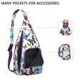 thumbnail image 2 of Waterproof Hiking Backpack Sling Bag for Women – Lightweight Crossbody Bag with Adjustable Strap, Multipurpose Butterfly Pattern Chest Bag for Travel & Outdoor Adventures – Aesthetic Floral Design, 2 of 4
