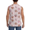thumbnail image 4 of Goofa Strawberry Cake Printed Men's Sleeveless T-Shirt - Athletic Gym Workout Tank Top for Men - Moisture-Wicking, UPF 30+ Quick-Dry Muscle Tee-Large, 4 of 8