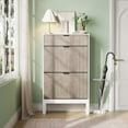 thumbnail image 2 of 1 Mdf+Pb Wave Pattern Two-Door One-Drawer Shoe Cabinet, 2 of 9